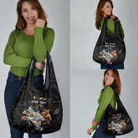 Custom Rugby Southern Hemisphere Grocery Bag Argentina AUNZ South Africa Mascot Black - Wonder Print Shop