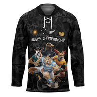 Custom Rugby Southern Hemisphere Hockey Jersey Argentina AUNZ South Africa Mascot Black - Wonder Print Shop
