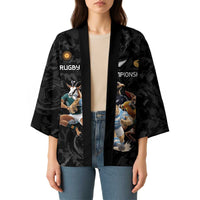 Custom Rugby Southern Hemisphere Kimono Argentina AUNZ South Africa Mascot Black - Wonder Print Shop