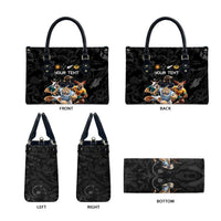 Custom Rugby Southern Hemisphere Leather Bag Argentina AUNZ South Africa Mascot Black - Wonder Print Shop
