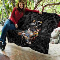 Custom Rugby Southern Hemisphere Quilt Argentina AUNZ South Africa Mascot Black - Wonder Print Shop