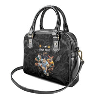 Custom Rugby Southern Hemisphere Shoulder Handbag Argentina AUNZ South Africa Mascot Black - Wonder Print Shop