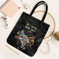 Custom Rugby Southern Hemisphere Tote Bag Argentina AUNZ South Africa Mascot Black - Wonder Print Shop