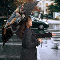 Custom Rugby Southern Hemisphere Umbrella Argentina AUNZ South Africa Mascot Black - Wonder Print Shop