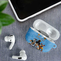 Custom Rugby Southern Hemisphere AirPods Case Argentina AUNZ South Africa Mascot Blue - Wonder Print Shop