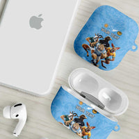 Custom Rugby Southern Hemisphere AirPods Case Argentina AUNZ South Africa Mascot Blue - Wonder Print Shop
