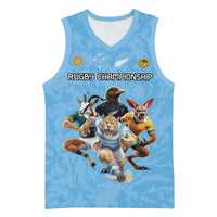 Custom Rugby Southern Hemisphere Basketball Jersey Argentina AUNZ South Africa Mascot Blue - Wonder Print Shop