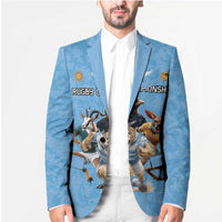 Custom Rugby Southern Hemisphere Blazer Argentina AUNZ South Africa Mascot Blue - Wonder Print Shop