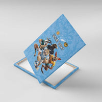 Custom Rugby Southern Hemisphere Canvas Wall Art Argentina AUNZ South Africa Mascot Blue - Wonder Print Shop