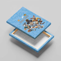 Custom Rugby Southern Hemisphere Canvas Wall Art Argentina AUNZ South Africa Mascot Blue - Wonder Print Shop