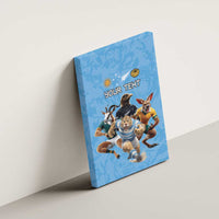 Custom Rugby Southern Hemisphere Canvas Wall Art Argentina AUNZ South Africa Mascot Blue - Wonder Print Shop