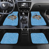 Custom Rugby Southern Hemisphere Car Mats Argentina AUNZ South Africa Mascot Blue - Wonder Print Shop