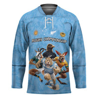 Custom Rugby Southern Hemisphere Hockey Jersey Argentina AUNZ South Africa Mascot Blue - Wonder Print Shop