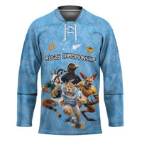 Custom Rugby Southern Hemisphere Hockey Jersey Argentina AUNZ South Africa Mascot Blue - Wonder Print Shop