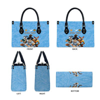 Custom Rugby Southern Hemisphere Leather Bag Argentina AUNZ South Africa Mascot Blue - Wonder Print Shop