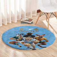 Custom Rugby Southern Hemisphere Round Carpet Argentina AUNZ South Africa Mascot Blue - Wonder Print Shop