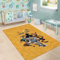 Custom Rugby Southern Hemisphere Area Rug Argentina AUNZ South Africa Mascot Gold - Wonder Print Shop