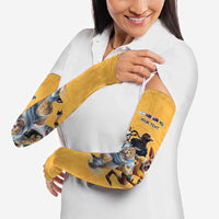 Custom Rugby Southern Hemisphere Arm Sleeves Argentina AUNZ South Africa Mascot Gold - Wonder Print Shop