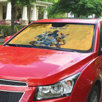 Custom Rugby Southern Hemisphere Auto Sun Shade Argentina AUNZ South Africa Mascot Gold - Wonder Print Shop