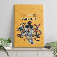 Custom Rugby Southern Hemisphere Canvas Wall Art Argentina AUNZ South Africa Mascot Gold - Wonder Print Shop