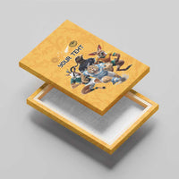 Custom Rugby Southern Hemisphere Canvas Wall Art Argentina AUNZ South Africa Mascot Gold - Wonder Print Shop