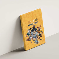 Custom Rugby Southern Hemisphere Canvas Wall Art Argentina AUNZ South Africa Mascot Gold - Wonder Print Shop