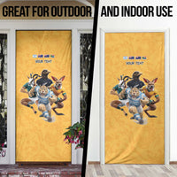Custom Rugby Southern Hemisphere Door Cover Argentina AUNZ South Africa Mascot Gold - Wonder Print Shop