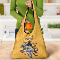 Custom Rugby Southern Hemisphere Grocery Bag Argentina AUNZ South Africa Mascot Gold - Wonder Print Shop