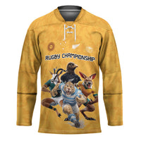 Custom Rugby Southern Hemisphere Hockey Jersey Argentina AUNZ South Africa Mascot Gold - Wonder Print Shop