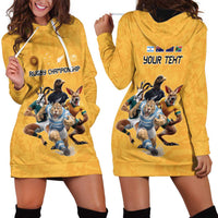 Custom Rugby Southern Hemisphere Hoodie Dress Argentina AUNZ South Africa Mascot Gold - Wonder Print Shop