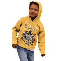 Custom Rugby Southern Hemisphere Kid Hoodie Argentina AUNZ South Africa Mascot Gold - Wonder Print Shop