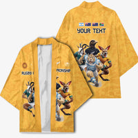 Custom Rugby Southern Hemisphere Kimono Argentina AUNZ South Africa Mascot Gold - Wonder Print Shop