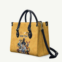Custom Rugby Southern Hemisphere Leather Bag Argentina AUNZ South Africa Mascot Gold - Wonder Print Shop