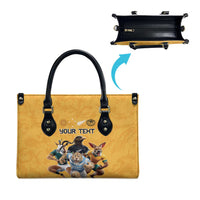 Custom Rugby Southern Hemisphere Leather Bag Argentina AUNZ South Africa Mascot Gold - Wonder Print Shop