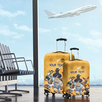 Custom Rugby Southern Hemisphere Luggage Cover Argentina AUNZ South Africa Mascot Gold - Wonder Print Shop