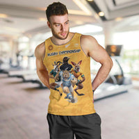 Custom Rugby Southern Hemisphere Men Tank Top Argentina AUNZ South Africa Mascot Gold - Wonder Print Shop