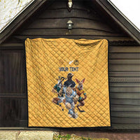 Custom Rugby Southern Hemisphere Quilt Argentina AUNZ South Africa Mascot Gold - Wonder Print Shop