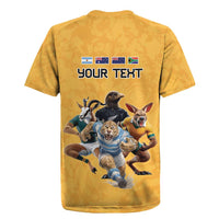Custom Rugby Southern Hemisphere Rugby Jersey Argentina AUNZ South Africa Mascot Gold - Wonder Print Shop
