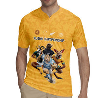 Custom Rugby Southern Hemisphere Rugby Jersey Argentina AUNZ South Africa Mascot Gold - Wonder Print Shop