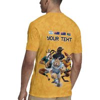 Custom Rugby Southern Hemisphere Rugby Jersey Argentina AUNZ South Africa Mascot Gold - Wonder Print Shop
