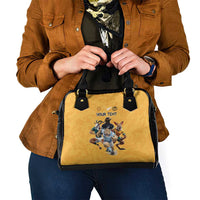 Custom Rugby Southern Hemisphere Shoulder Handbag Argentina AUNZ South Africa Mascot Gold - Wonder Print Shop