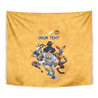 Custom Rugby Southern Hemisphere Tapestry Argentina AUNZ South Africa Mascot Gold - Wonder Print Shop