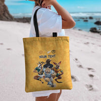 Custom Rugby Southern Hemisphere Tote Bag Argentina AUNZ South Africa Mascot Gold - Wonder Print Shop