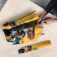 Custom Rugby Southern Hemisphere Umbrella Argentina AUNZ South Africa Mascot Gold - Wonder Print Shop