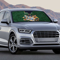 Custom Rugby Southern Hemisphere Auto Sun Shade Argentina AUNZ South Africa Mascot Green - Wonder Print Shop