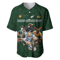 Custom Rugby Southern Hemisphere Baseball Jersey Argentina AUNZ South Africa Mascot Green - Wonder Print Shop