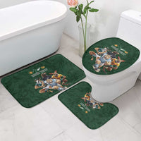 Custom Rugby Southern Hemisphere Bathroom Set Argentina AUNZ South Africa Mascot Green - Wonder Print Shop