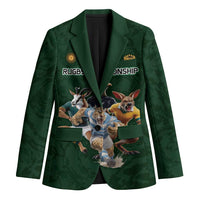 Custom Rugby Southern Hemisphere Blazer Argentina AUNZ South Africa Mascot Green - Wonder Print Shop