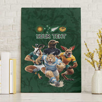 Custom Rugby Southern Hemisphere Canvas Wall Art Argentina AUNZ South Africa Mascot Green - Wonder Print Shop