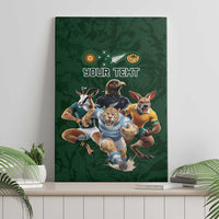 Custom Rugby Southern Hemisphere Canvas Wall Art Argentina AUNZ South Africa Mascot Green - Wonder Print Shop